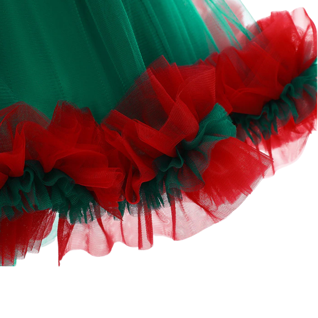 Sleeveless Sequin Top and Ruffle Skirt Princess Dress
