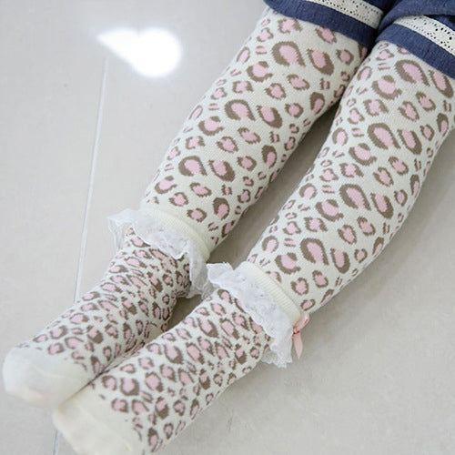 Two-piece Toddler Girl Leopard Print Pants and Socks Set