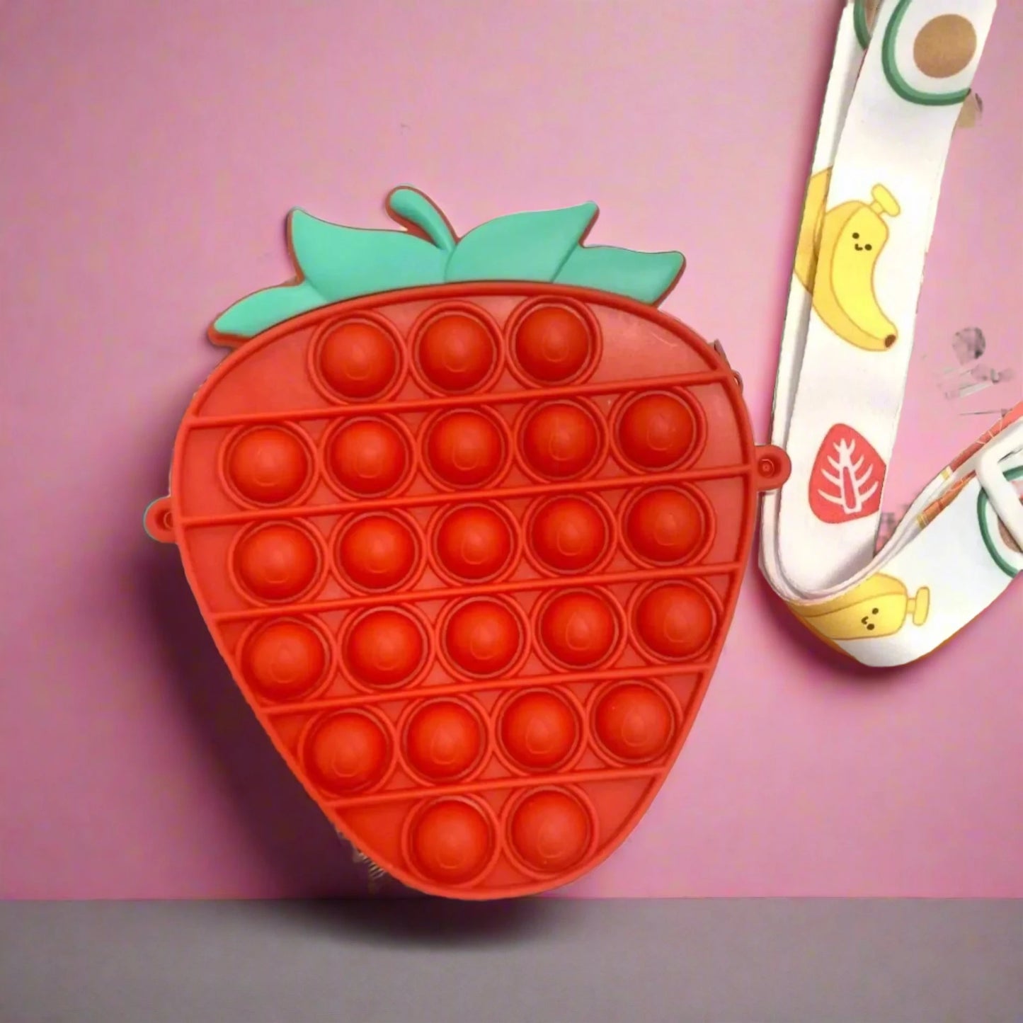 Strawberry Red Pop Shoulder Bag Fidget Toy