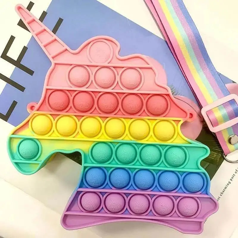 Unicorn Pop It Shoulder Handbag