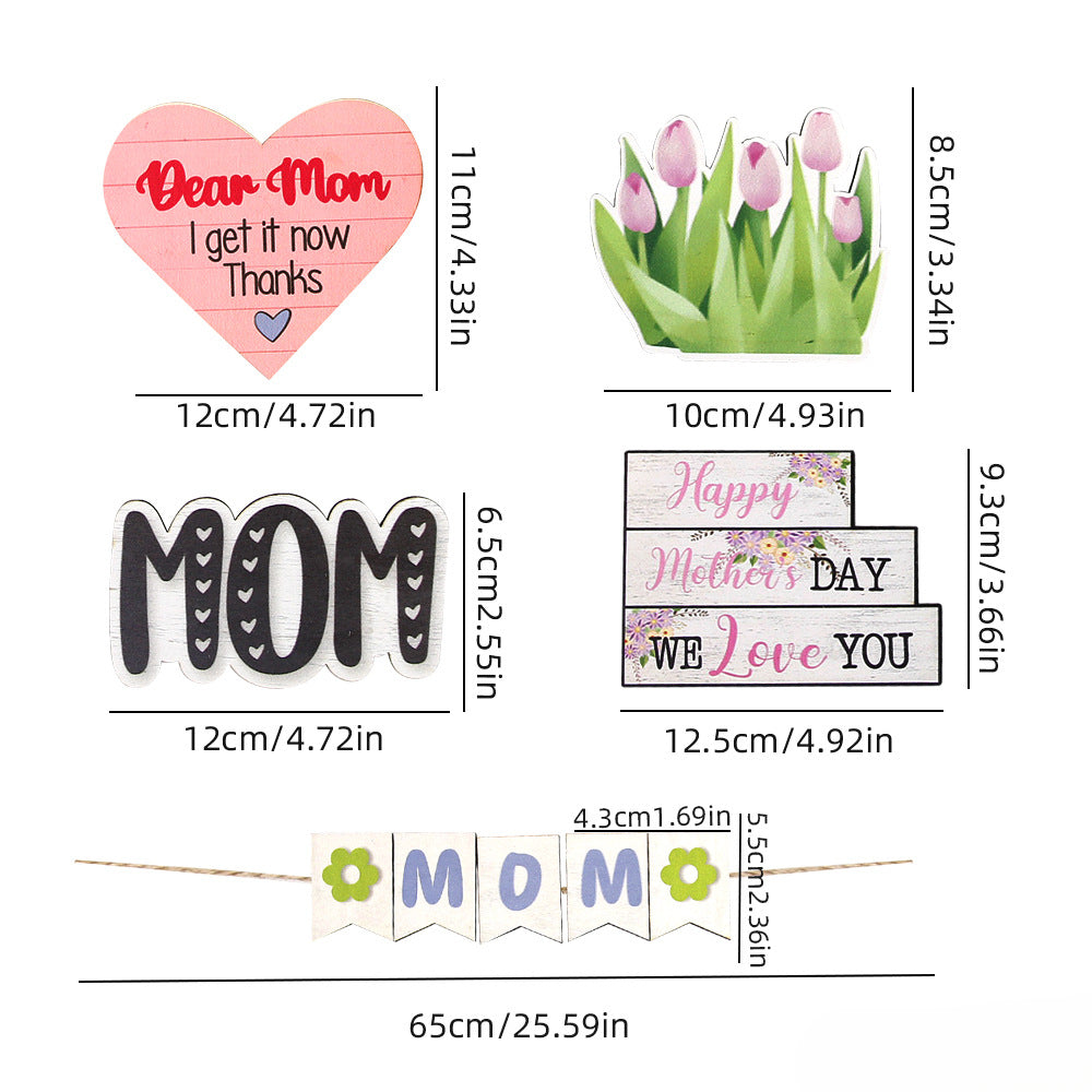 Mother's Day Pallets with Wooden Ornaments
