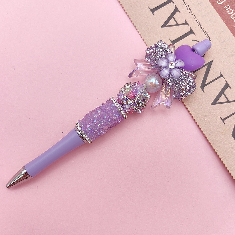 Beaded Handmade DIY Boutique Rhinestone Gravel Pen