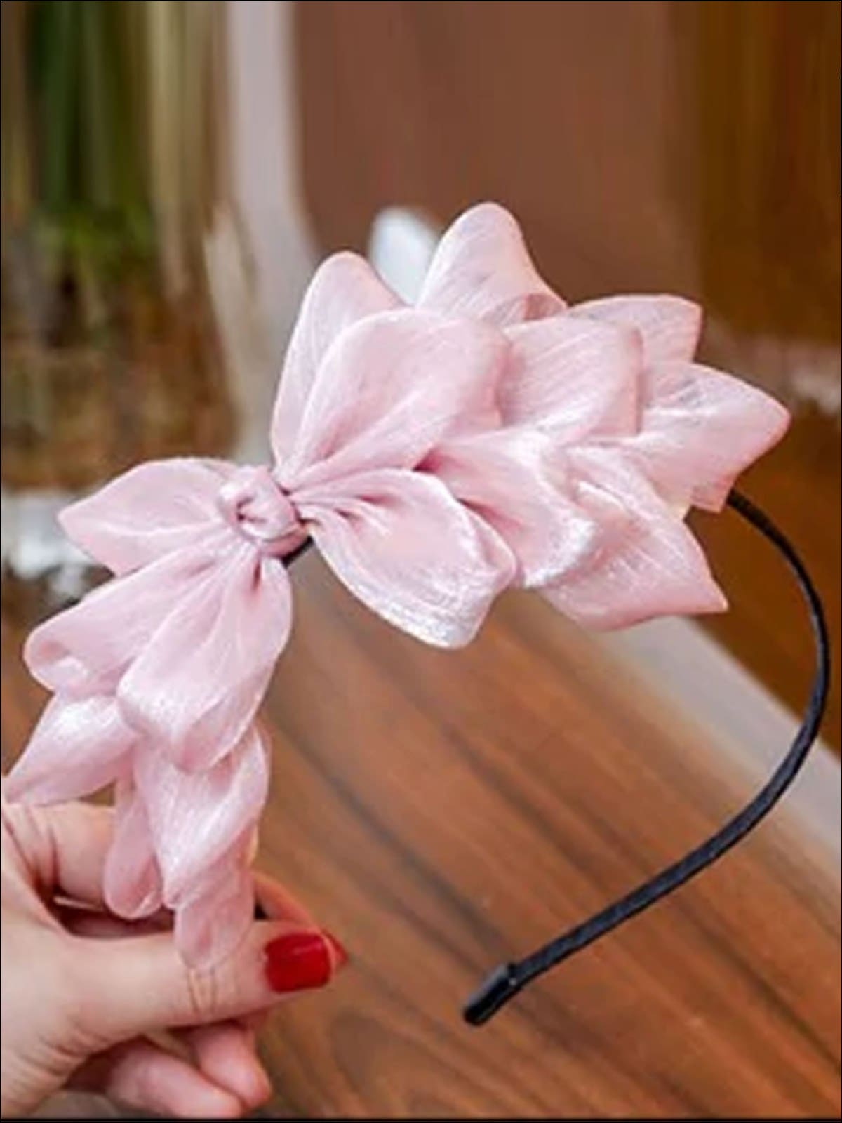 Girls Floral Ribbon Headband