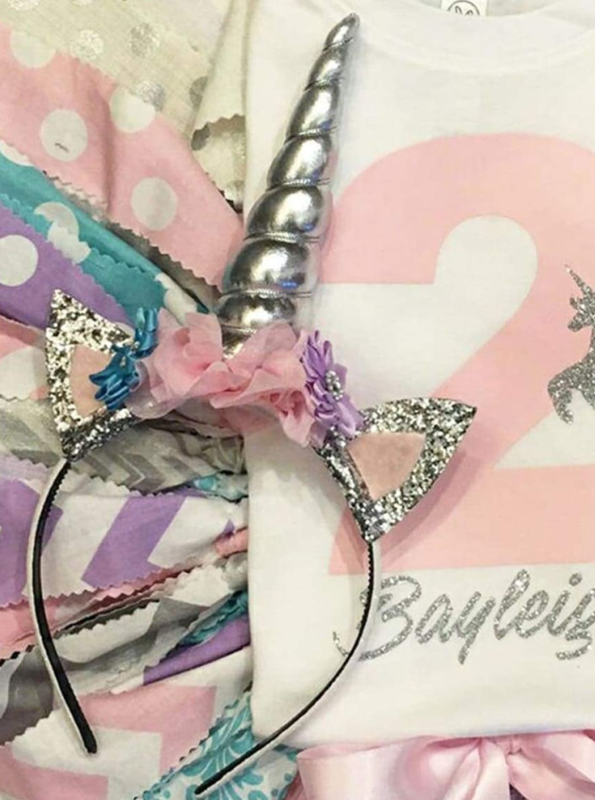 Girls Gold and Silver Magical Unicorn Headband