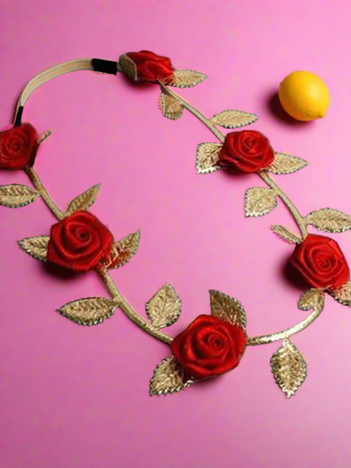 Girls Red Flower Halo