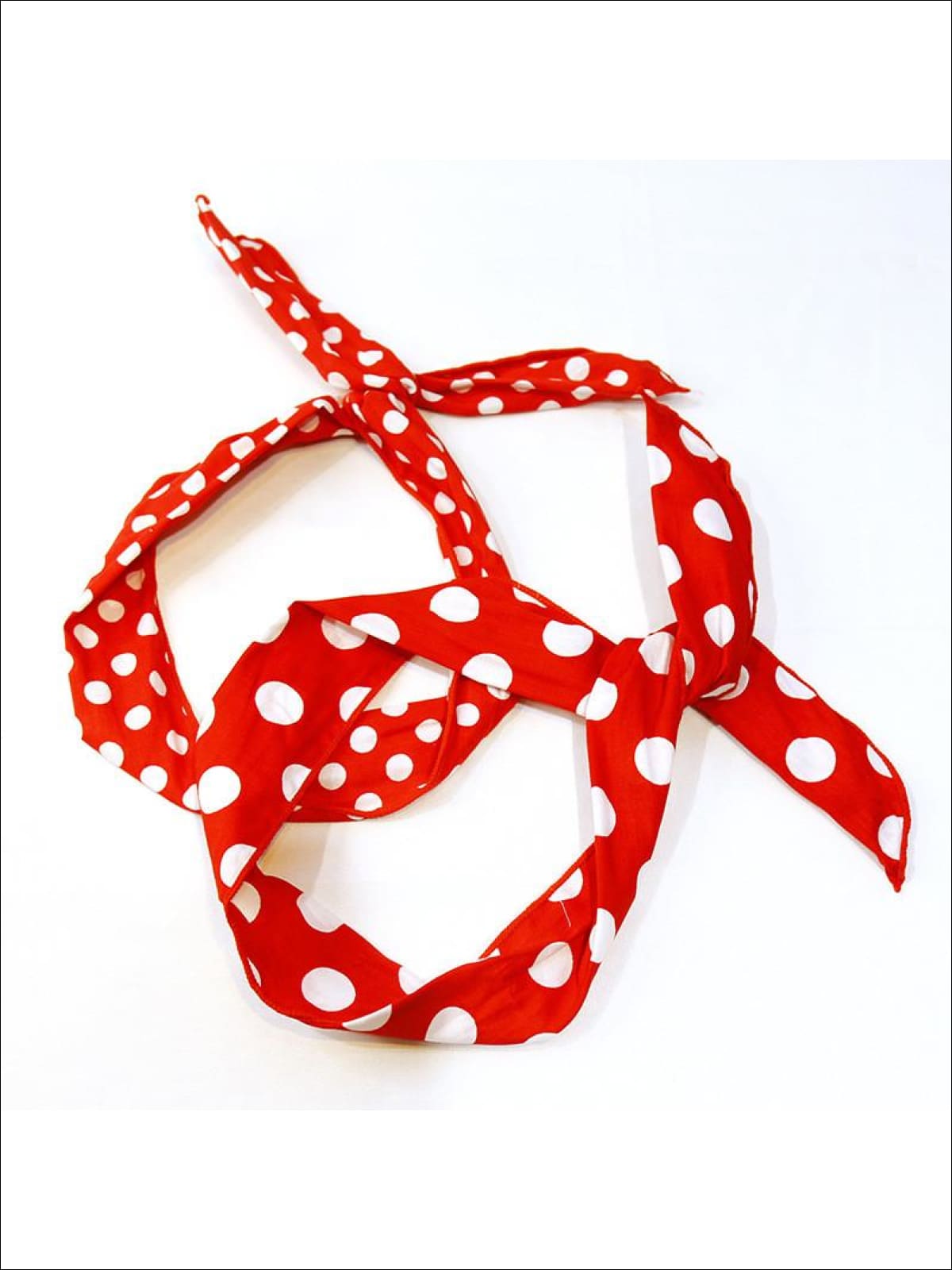 Girls Vintage Style Red and White Polka Dot Headband
