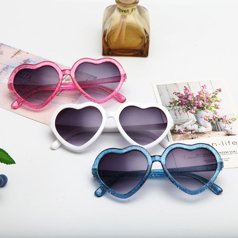 Children's Cute Heart-shaped Anti Ultraviolet Sunglasses