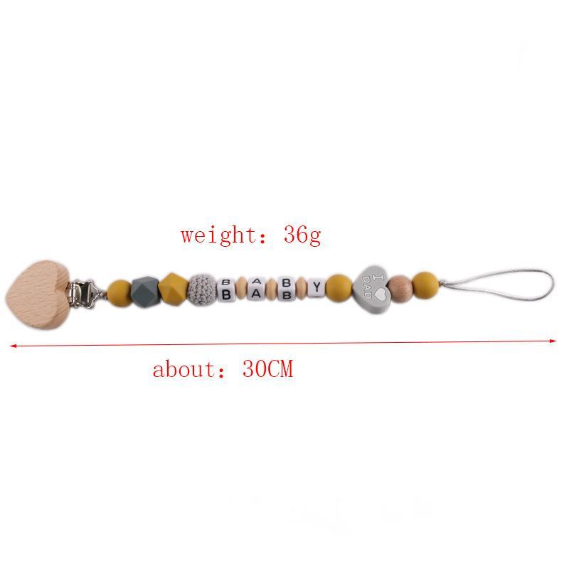 Heart-shaped Pacifier Clip | Teether Toy Anti-drop Chain