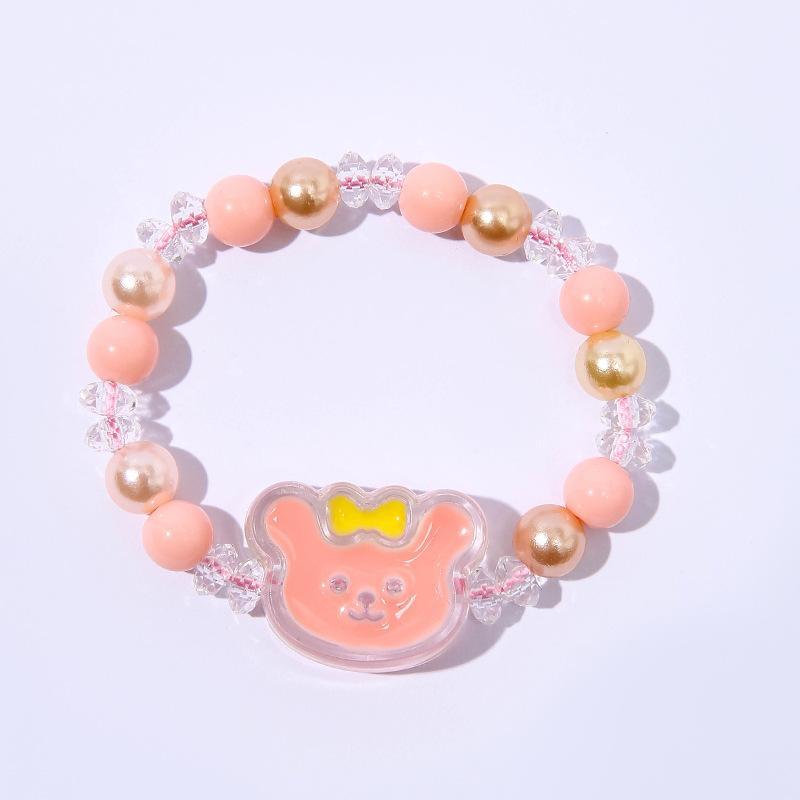 Children's Color Crystal Bracelet Transparent Handmade Beads