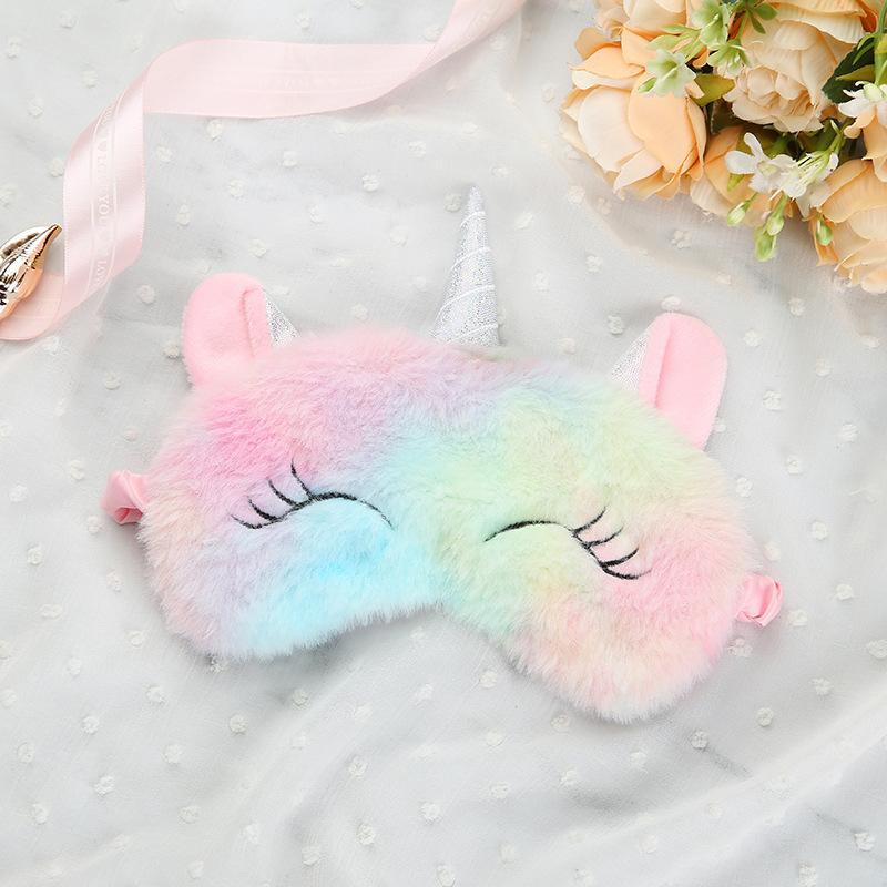Rabbit Fur Cartoon Unicorn Eye Patch Shading Eyeshade