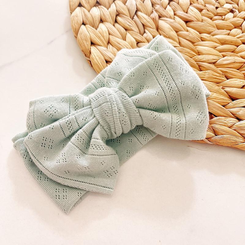 Children's Knitted Stretch Bow Hair Tape