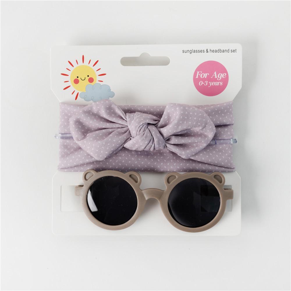 Children's Sunglasses Print Headband Two-Piece Set