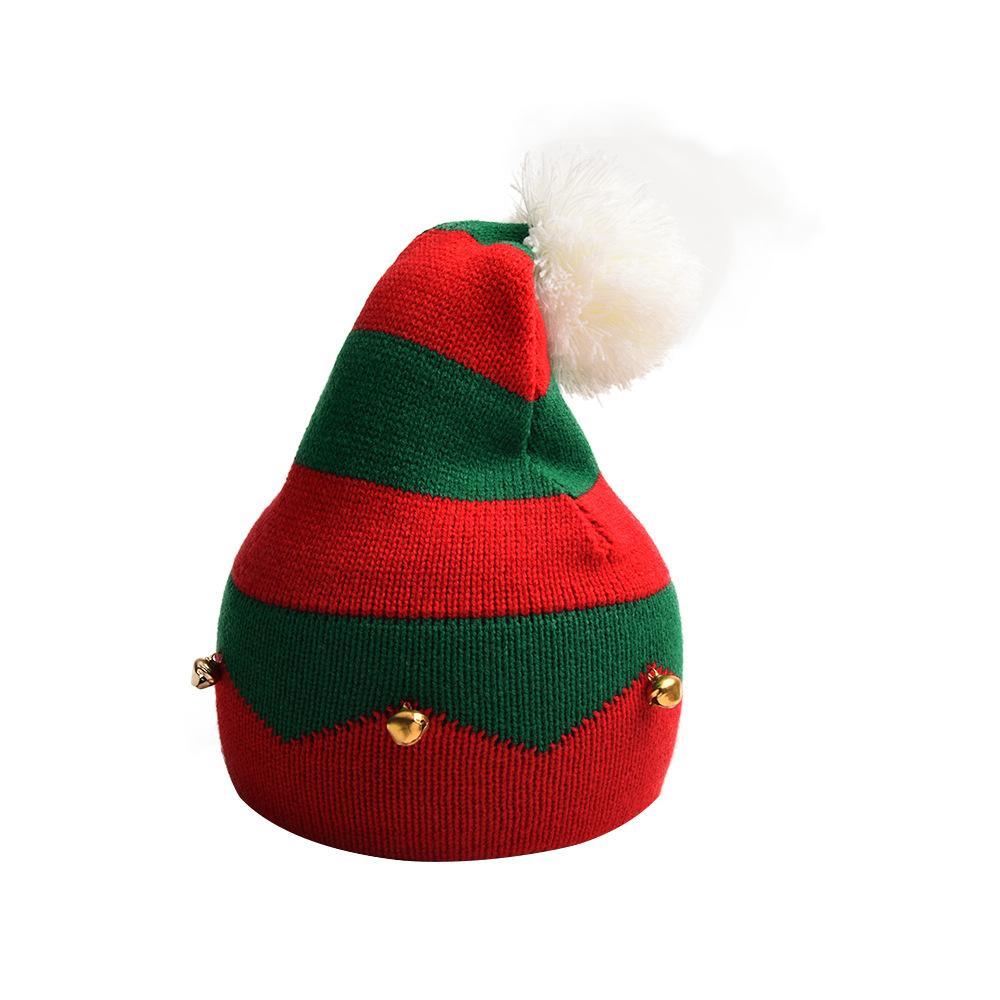 Christmas fur ball bell children's wool hat