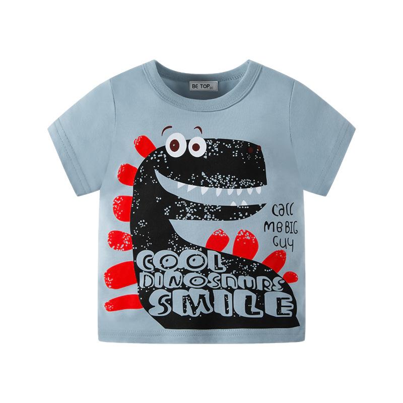 Children's cartoon dinosaur short sleeve T-shirt