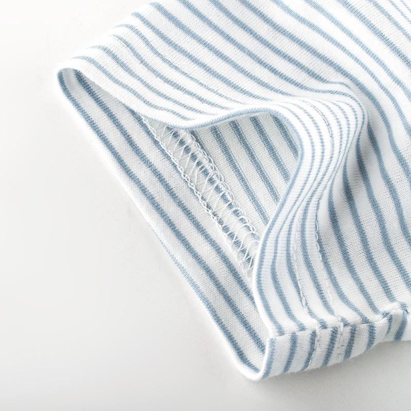 Children's short sleeve T-shirt stripe round neck top
