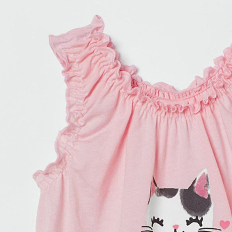 T-shirt Knitted Lace Shoulder Strap Girls T-shirt