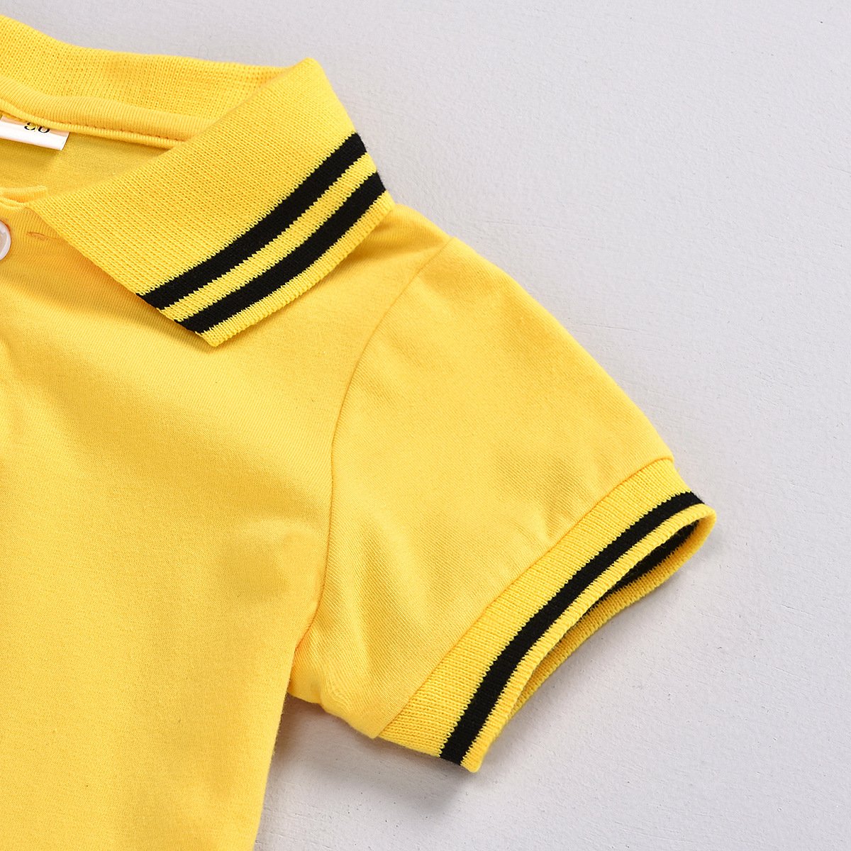 Striped stand collar shirt Short Sleeve Top Shorts two piece set