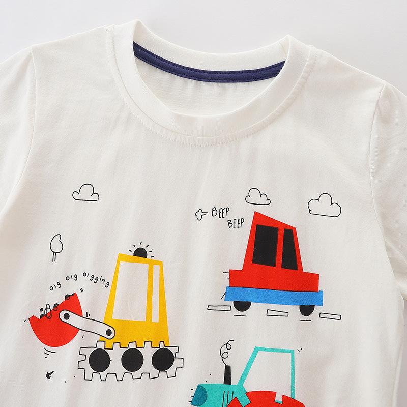 Knitted cotton cartoon round neck baby Tees