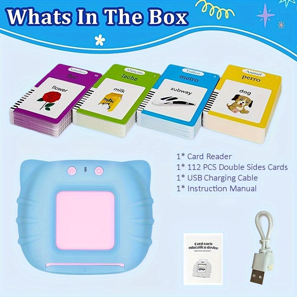 Spanish Talking Flash Cards, 224 Sight Words Bilingual English Spanish Flash Cards For Kids, Spanish Learning Toy For Kids, Spanish Toy For Preschoolers