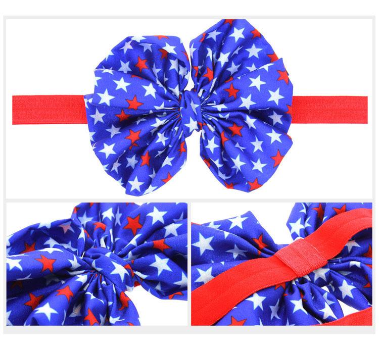 Baby Fourth of July Star Pattern Bow Headband