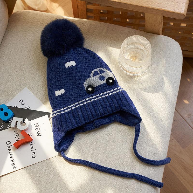 Children's Knitted and Cashmere Thickened Wool Ear Protection Warm Hat