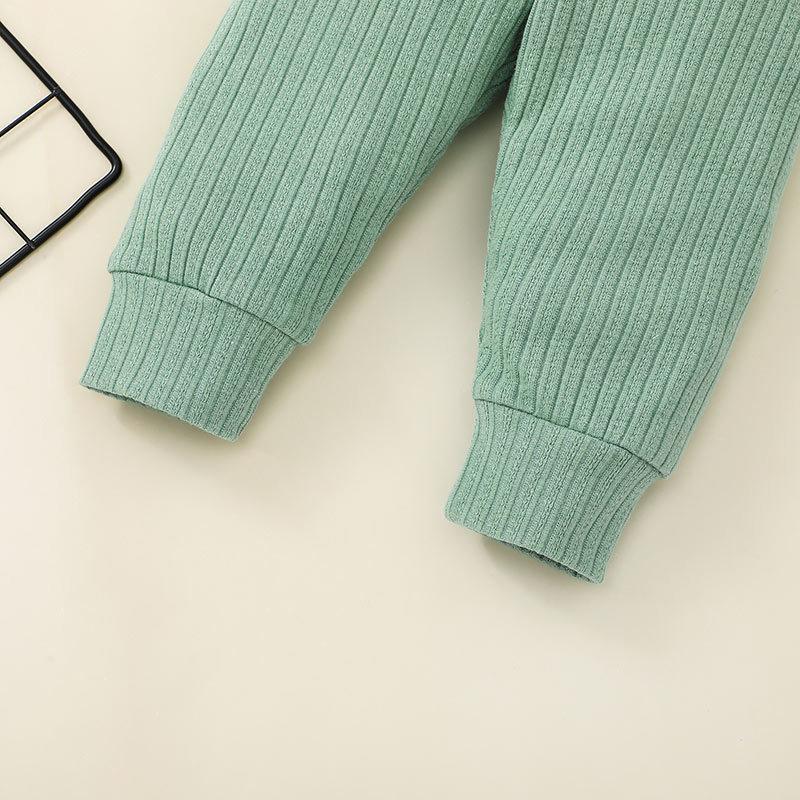 Baby Solid Color Climbing Suit Two-piece Set