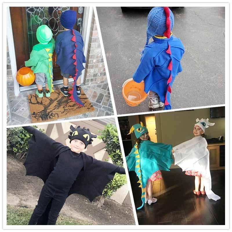 Dinosaur Cape Hat Mask Children Dress Up Halloween Cosplay