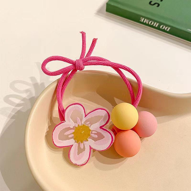 Cartoon Color Graffiti Hair Ring High Elastic Head Rope