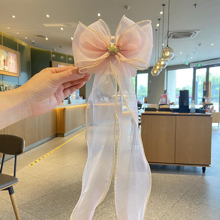 Children's Hairpin Pink Peach Bow Hair Accessories