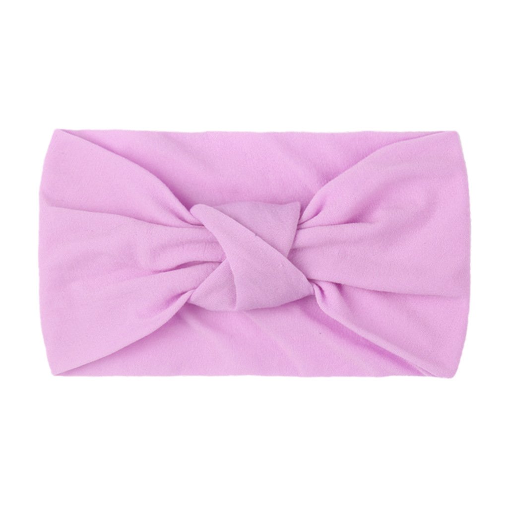 Children's Headwear Baby Solid Nylon Brimmed Hair Band Baby