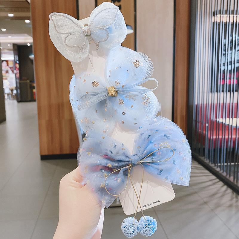 Mesh Bow Children's Hairpin 3pcs/set