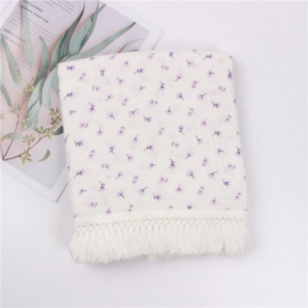 Children's Cotton Printed Tassel Blanket Cute Baby Blankets