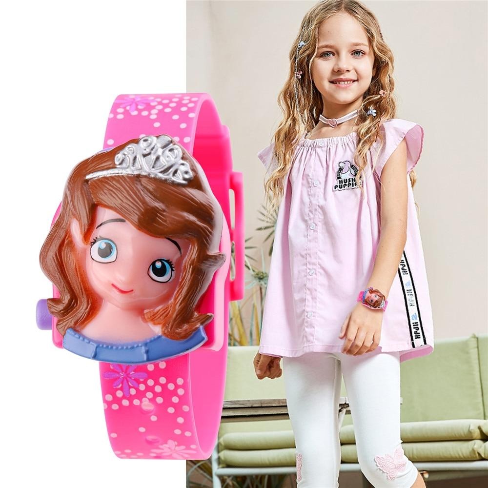 Digital Girl's Watch With Princess Dial