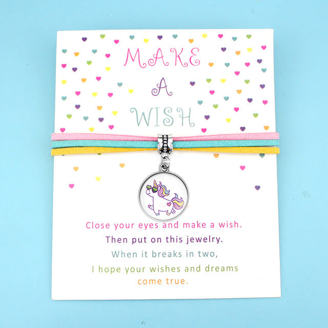 Make A Wish Rainbow Unicorn Charm Bracelet
