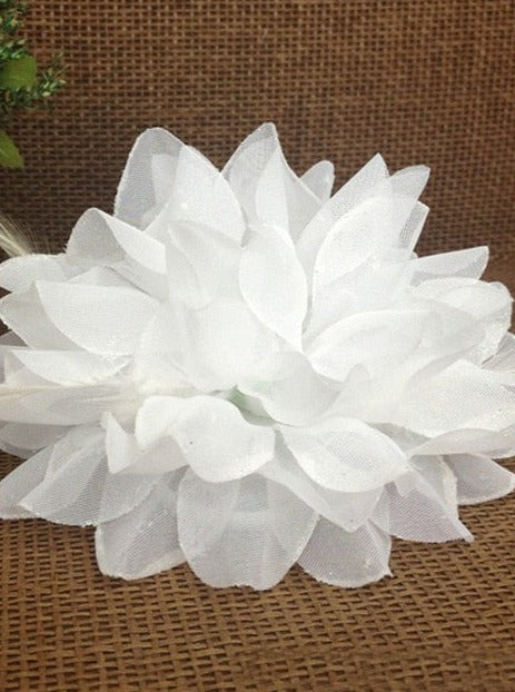 Girls Flower Glitter Feather Hair Piece
