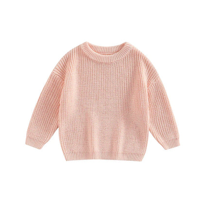 Autumn Long-Sleeved Knitted Sweater for Babies