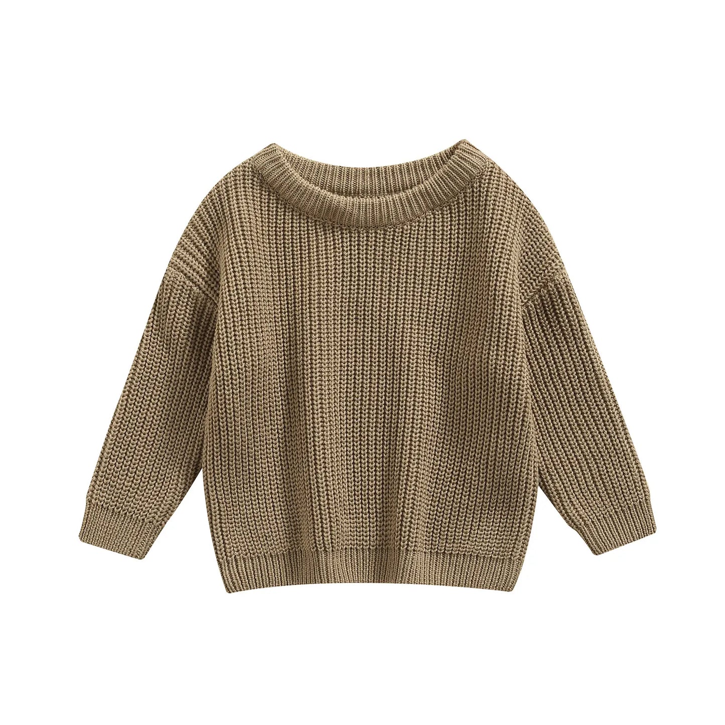 Autumn Long-Sleeved Knitted Sweater for Babies