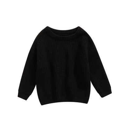 Autumn Long-Sleeved Knitted Sweater for Babies