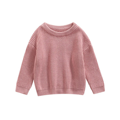 Autumn Long-Sleeved Knitted Sweater for Babies