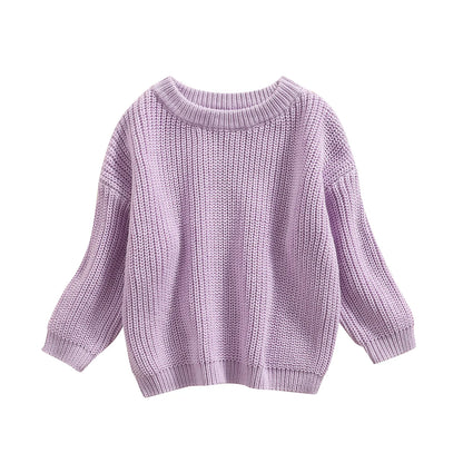 Autumn Long-Sleeved Knitted Sweater for Babies