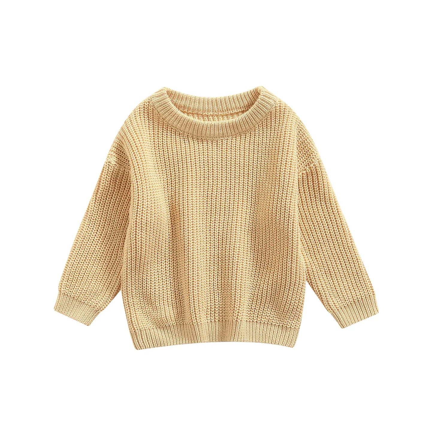 Autumn Long-Sleeved Knitted Sweater for Babies