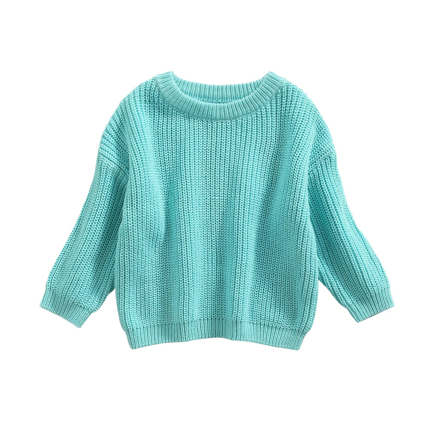 Autumn Long-Sleeved Knitted Sweater for Babies