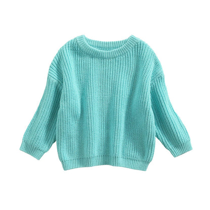 Autumn Long-Sleeved Knitted Sweater for Babies