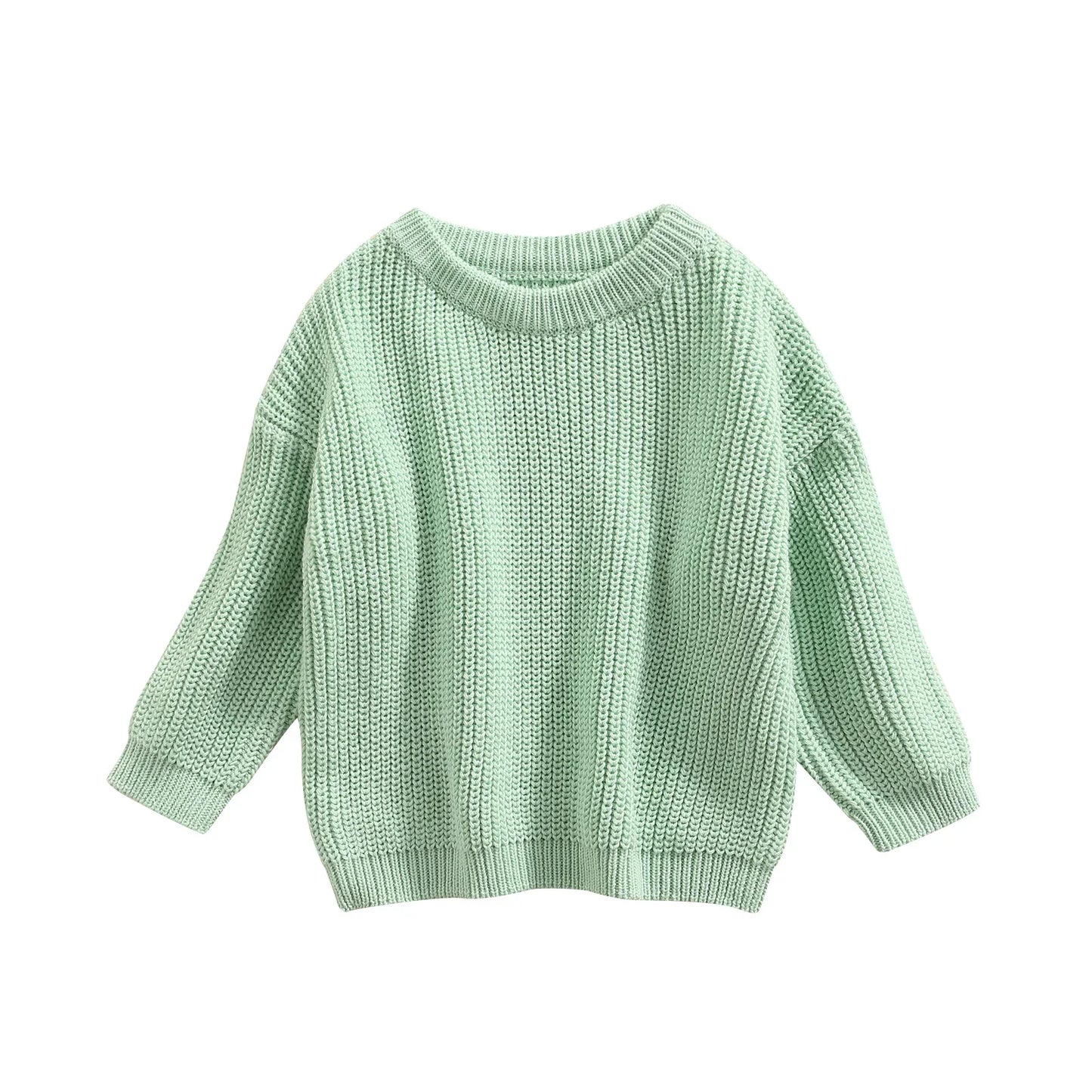 Autumn Long-Sleeved Knitted Sweater for Babies