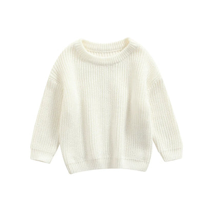 Autumn Long-Sleeved Knitted Sweater for Babies