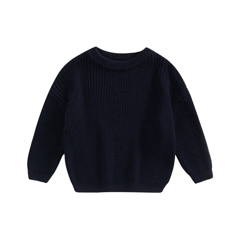 Autumn Long-Sleeved Knitted Sweater for Babies