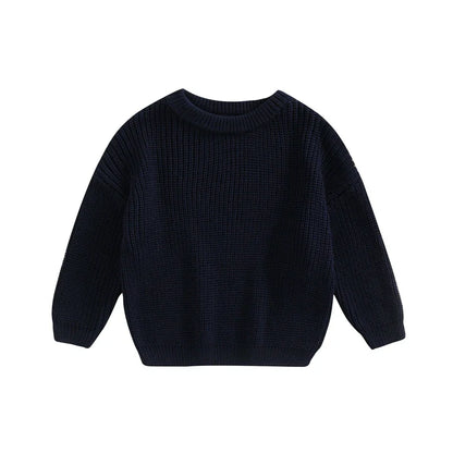 Autumn Long-Sleeved Knitted Sweater for Babies