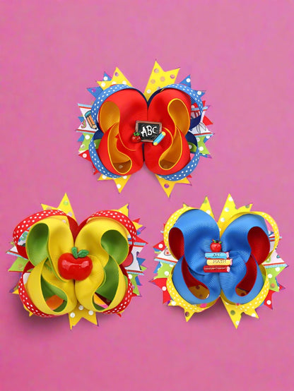 School Cutie Festive Bows Clips