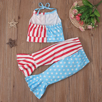 Independence Day Camisole Flare Trousers Two Piece