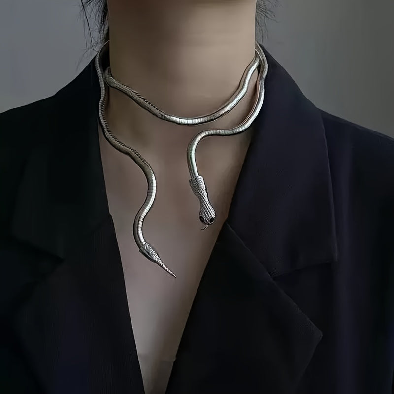 Curious Malleable Long Snake Wrap Collar Halloween